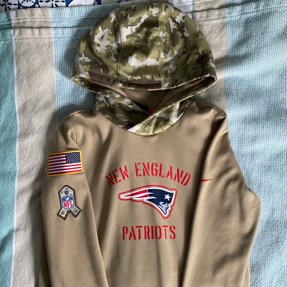 Nike NE Patriots Army Hoodie Sweatshirt